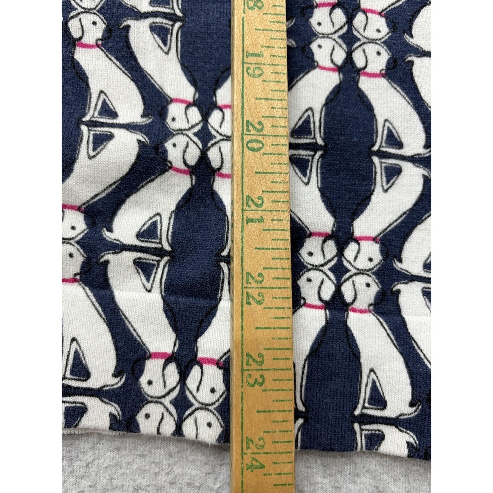 Le Tigre Cardigan Sweater Womens L Multicolor Fun Dog Print Knit Button Front - Picture 10 of 13